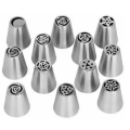 Set of 12 Stainless Steel Multi Opening Cake Icing Nozzles