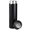 Smart Thermo Vacuum Flasks Temperature Display Digital LED Water Bottle 500ml - Black
