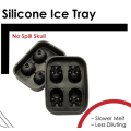 Kitchen Kult Skull Head Silicone Ice Tray - 4 Slots