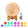 16 Color 3D Moon Lamp With Remote - 12Cm