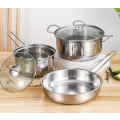 12 Piece 304 Grade Stainless Steel Pots Cookware Set