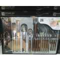 24 Piece Stainless Steel Cutlery Set - Brown
