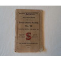 Singer sewing machine No 28 Instruction book for Vibrating shuttle