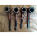 4 Old Briar Smoking Pipes