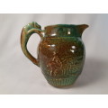 Lucia Ware Jug - SA Pottery - relief pattern with dog handle Hunting Scene No 2702