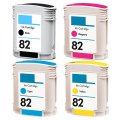 Compatible Hp 82 Ink Cartridge (CH565A/C4911A/C4913A/C4912A) Value Pack