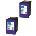 Compatible HP 57 Tri-Color Ink Cartridge 2-Pack C2P23AE