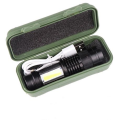 LED Flashlight Torch USB Rechargeable Built-in Battery Zoomable Function