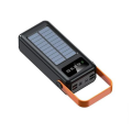 Large Capacity 80 000 mAh Solar LED Light Power Bank YM639CX - Black