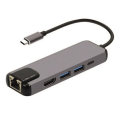 5 in 1 USB 3.1 Type C to HDTVI USB C Hub Multifuntion  Rj45 Adapter