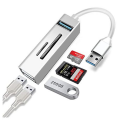 5 in 1 Multipurpose Type-C To USB Hub-Silver