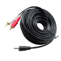 Aux 3.5mm Audio Jack to 2 RCA Male Audio Stereo Cable - 5 m