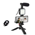 Vlogging Kit with Tripod LED Video Light &amp; Phone Holder Q-ZJ09