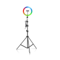 10" Tripod RGB LED Soft Ring Light with 2.1m Portable extendable Stand