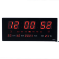 Digital LED Wall Clock - Calendar and Temperature