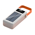 60000mAh Solar Rechargeable Power Bank With LED - White