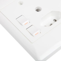 Set Of 2 Double Wall Sockets 1 x 3 &amp; 1 x 2 Point With 2 USB ports - White