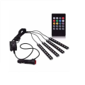 9 x 4 LED Car Interior Atmosphere Neon Lights With Wireless Remote