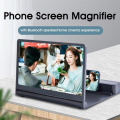Mobile Phone Video Phone Amplifier Enlarged Screen with Bluetooth Speakers - Black