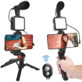 Smartphone Video &amp; Microphone Vlogging Kit with LED Light &amp; Tripod Stand