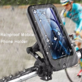 Motorcycle And Bike Waterproof Rotating Mobile Phone Stand Holder - Black