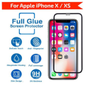 Tempered Glass Screen Protector for iPhone X - Black