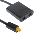 Optical Fiber Audio Splitter 1 to 2 Cable Adapter