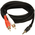 AV Aux 3.5mm Male Stereo Mini Jack to 2 RCA Converter Cable