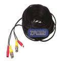 Zatech 40 mwtre power and video CCTV Camera Cable - Black