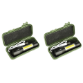 Mini Alloy USB Rechargeable Torch Flashlight with Zoom &amp; Side Light - 2 set