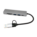 USB 3.0 Fast Transmission 6 Ports Hub Docking Station Q-HU500