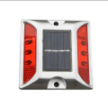Square Solar Spike Red colour Night warning strobe lights