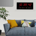 Digital LED Number Wall Clock with Date &amp; Temperature Display - JH-4622