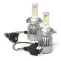 C6 H4 3800LM 36W LED Car Headlight Kit With Built-in Cooling Fan - 2 Bulbs