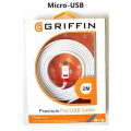 GRIFFIN Premium Flat USB Cable 2M Micro USB Cable