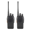 Long Range Walkie Talkies with Earpiece and LED Flashlight 2 Pack Black