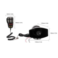 12V 7-1 Alarm Warning Siren System With Microphone