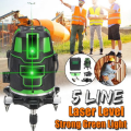 5 Line Green Cross Line Laser Self-Leveling Mapping Tool &amp; Work Gloves