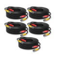 CCTV Camera Cable 30m Power &amp; Video Ready Plug and Play SET Of 5