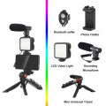 Professional Vlogging Kit With Tripod LED Video Light And Phone Holder