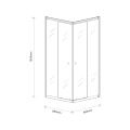 Chrome Corner Entry Shower Enclosure 900mm x 900mm - 36kg
