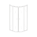 Chrome Quadrant Shower Enclosure - 31kg