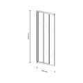 White Clear Trimatic Shower Door - 23kg
