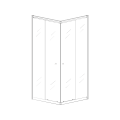 White Corner Entry Shower Enclosure - 36kg