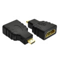 HD Port 1.4 Micro HD Port-D Male to Standard HD Port-A Female Connector Adapter Support 3D WiFi