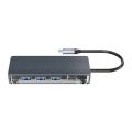 Orico Type-C 7-in1 USB3.0|HDMI|Type-C|TF&amp;SD Transparent Hub  Grey