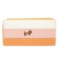 The Roberto - Double Zipper Mobile Phone Purse - White pink tan