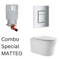 Wall Hung Toilet Set - Matteo with Grohe Cistern & Flush Plate