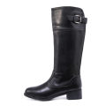 TTP Knee High Boot with Buckle Decor and Elasticated Back Shaft XB8229