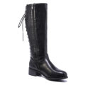 TTP Knee High Boots Side Zipper with Lace and Metal Decor XB8228